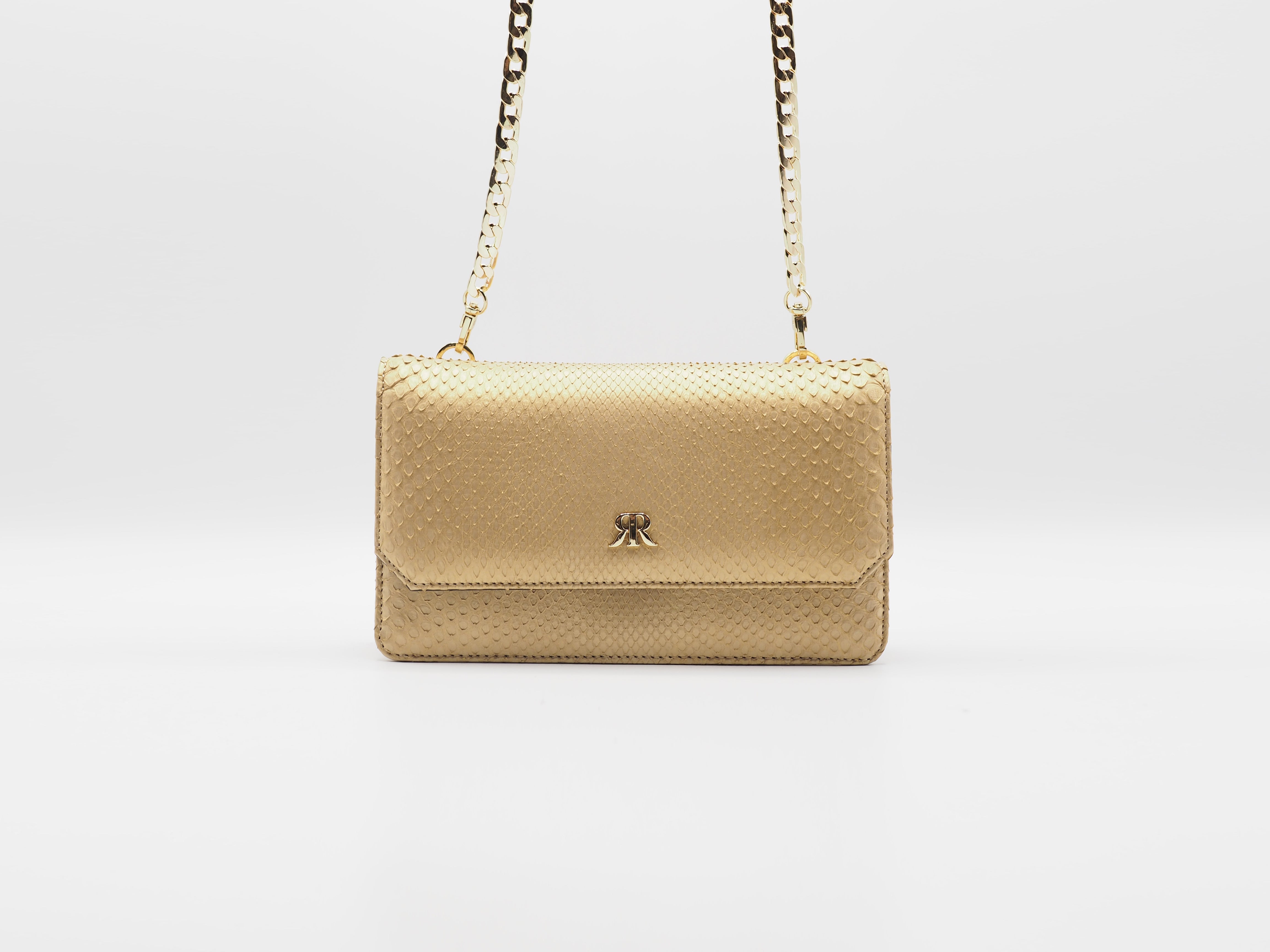 ELLE PYTHON METALLIC GOLD