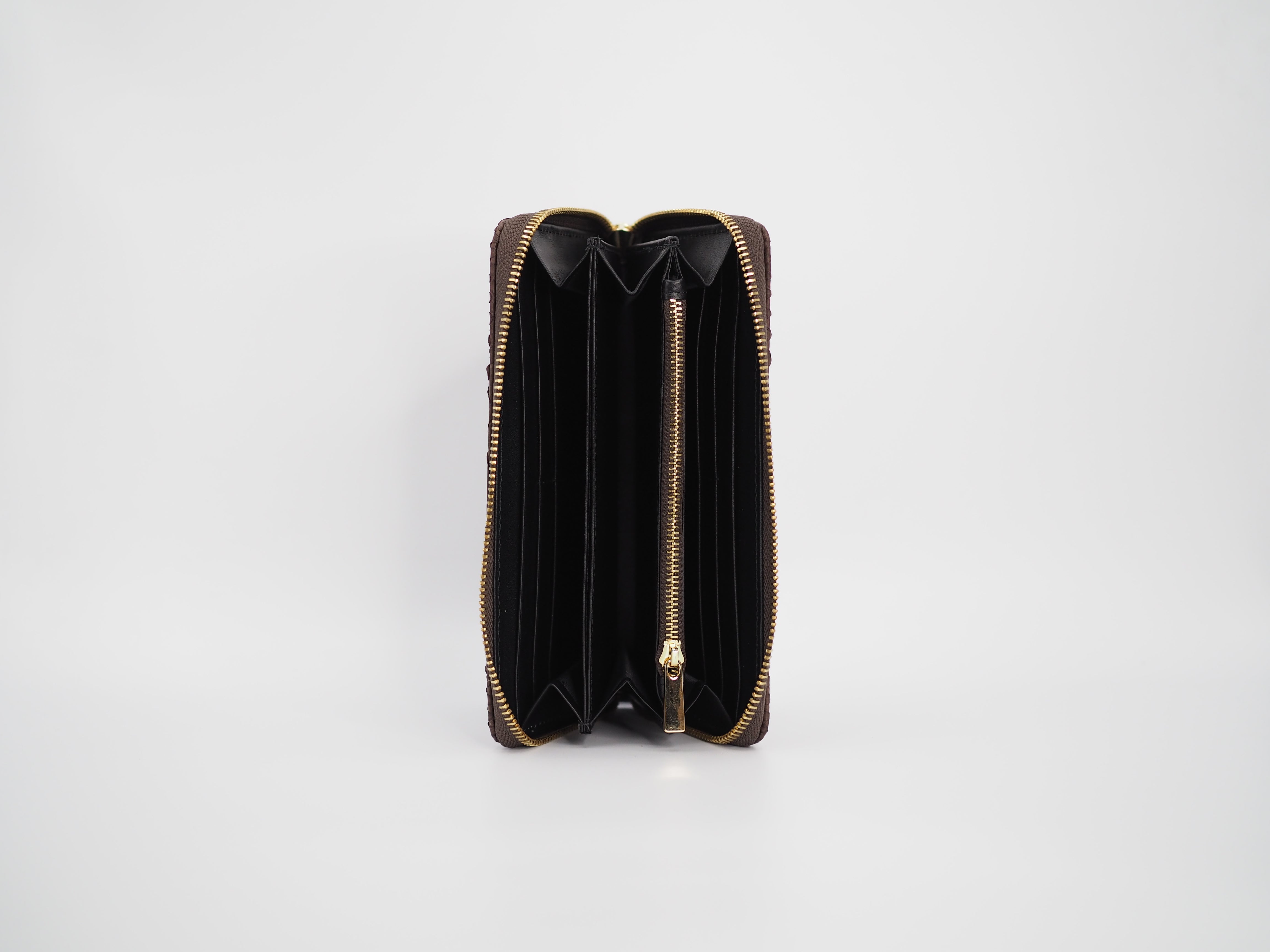 ESTHER ZIP WALLET PYTHON BROWN