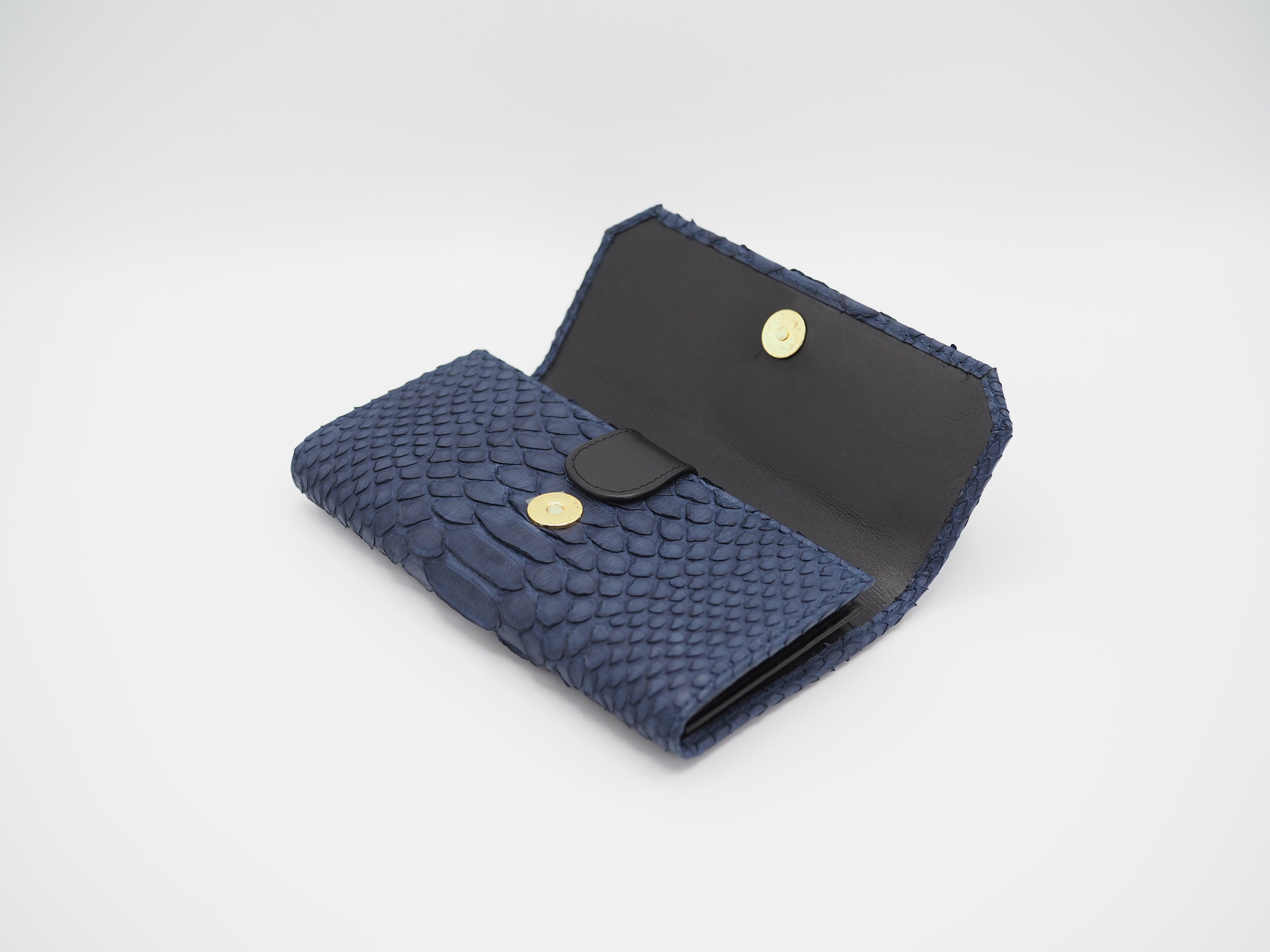 CLASSY WALLET PYTHON NAVY BLUE